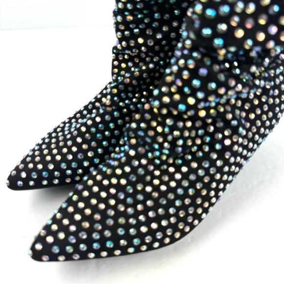 Cape Robbin Annie Ankle Boot 6 Iridescent Studded Slip On Bootie Brand New - Picture 2 of 10